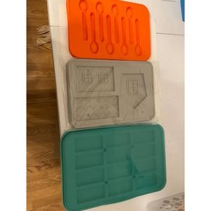 Set of 3 Pampered Chef Cookie House Spoon and Snack Molds